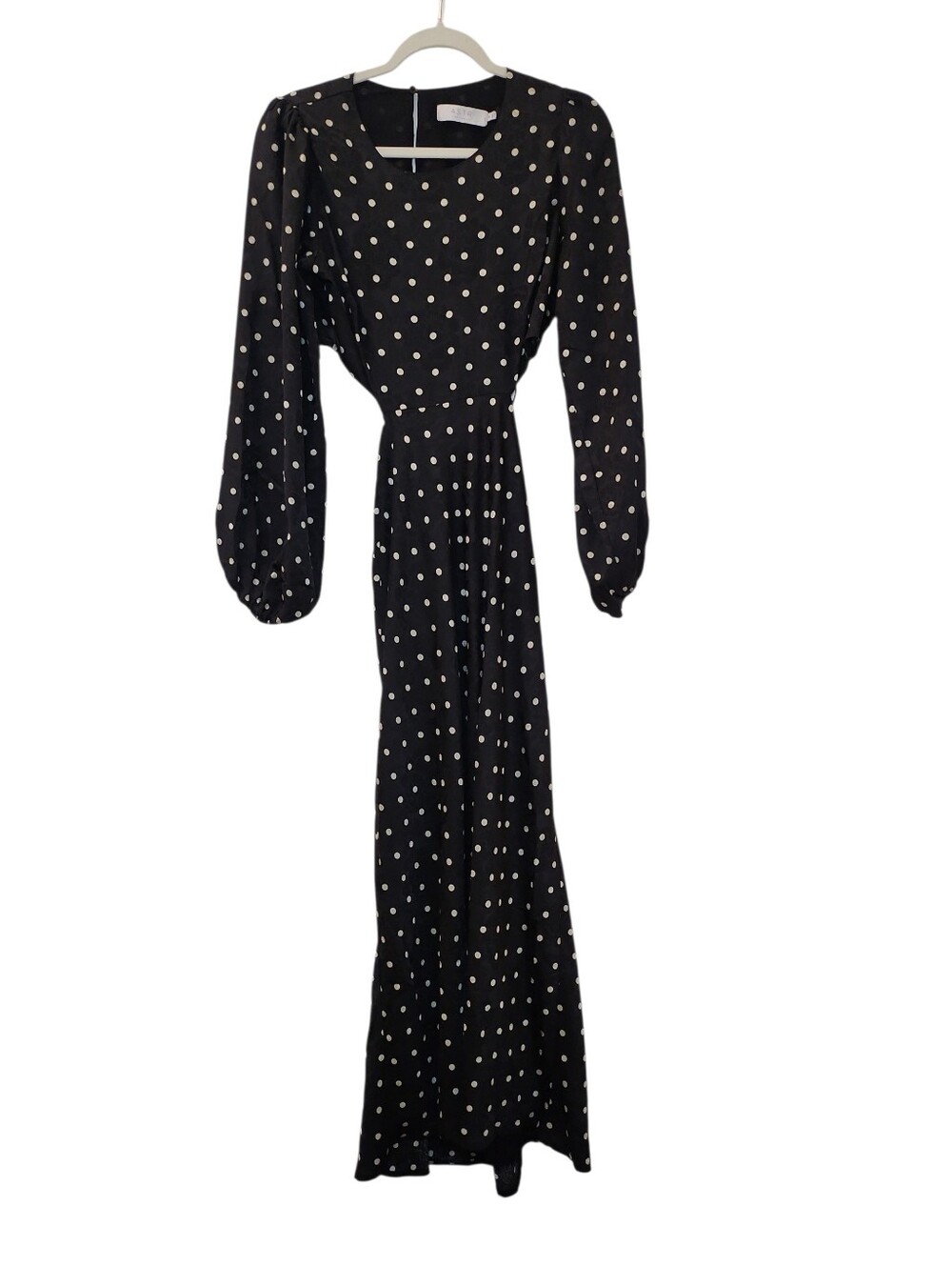 ASTR the Label Women's Quinn Polka-Dot Cutout Maxi Dress Size Meduim - Picture 8 of 16
